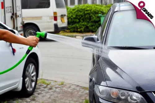 From QR49, Garden Like a Pro with a Magic Expandable Water Hose - Available in Green OR Blue! (Up to QR238 Value)